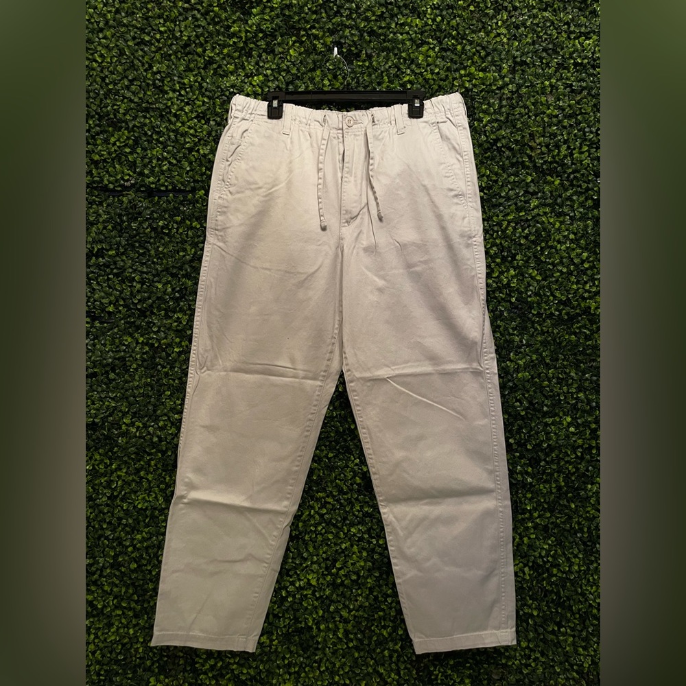 H&M Relaxed Fit Drawstring Elastic Waist White Size Medium Pants.